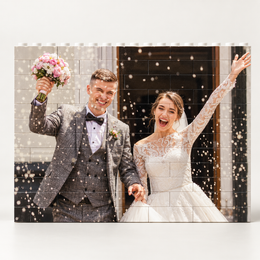 Fotopuzzle aus Bausteinen personalisiert – 19cm × 14.5 cm (97 Steine)